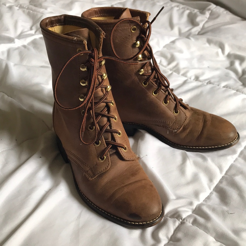 Vintage lace up boots